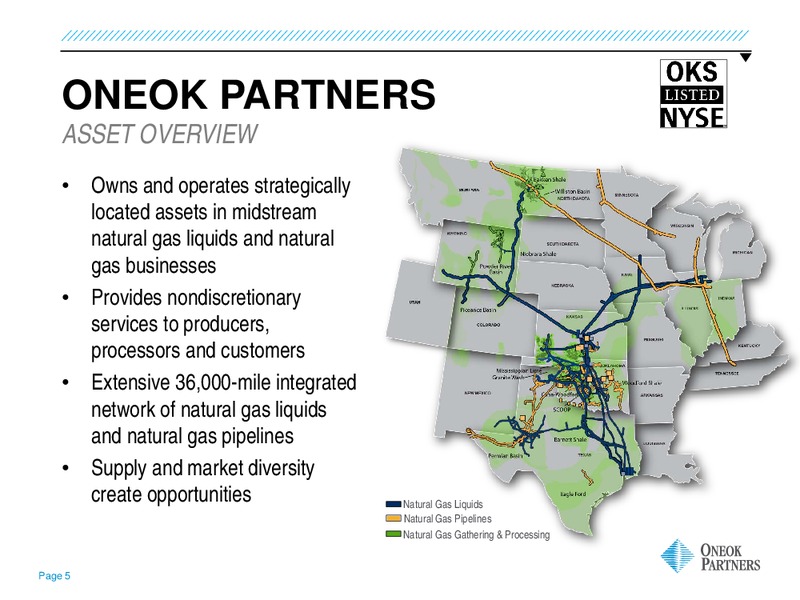 UBS MLP One on One Conference – Oneok Partners, L.P. – slide 4
