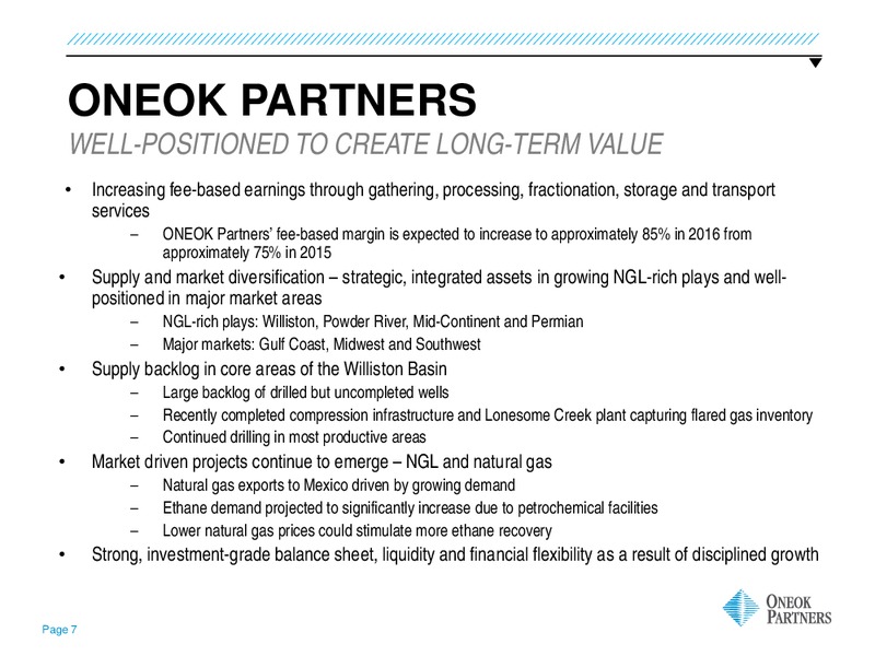 UBS MLP One on One Conference – Oneok Partners, L.P. – slide 6