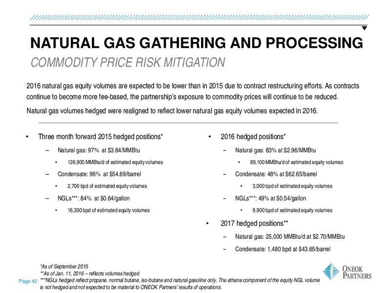 UBS MLP One on One Conference – Oneok Partners, L.P. – slide 41