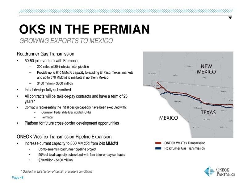 UBS MLP One on One Conference – Oneok Partners, L.P. – slide 47