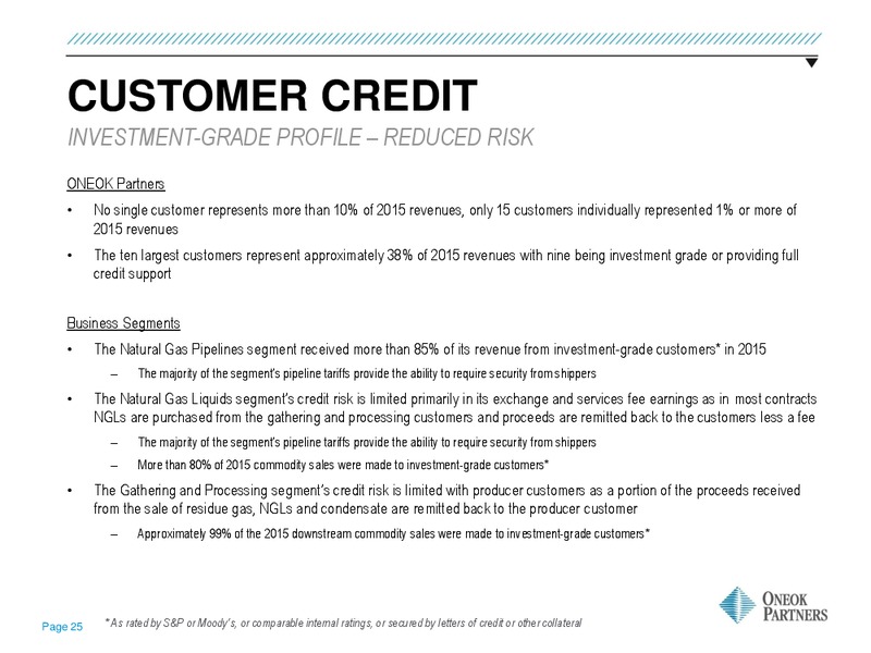 March 2016 Investor Presentation – Oneok Partners, L.P. – slide 22