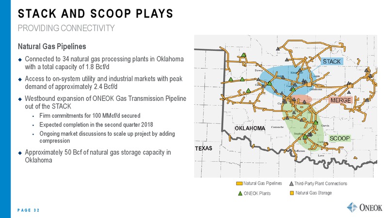 April 2018 Investor Update – Oneok Partners, L.P. – slide 31