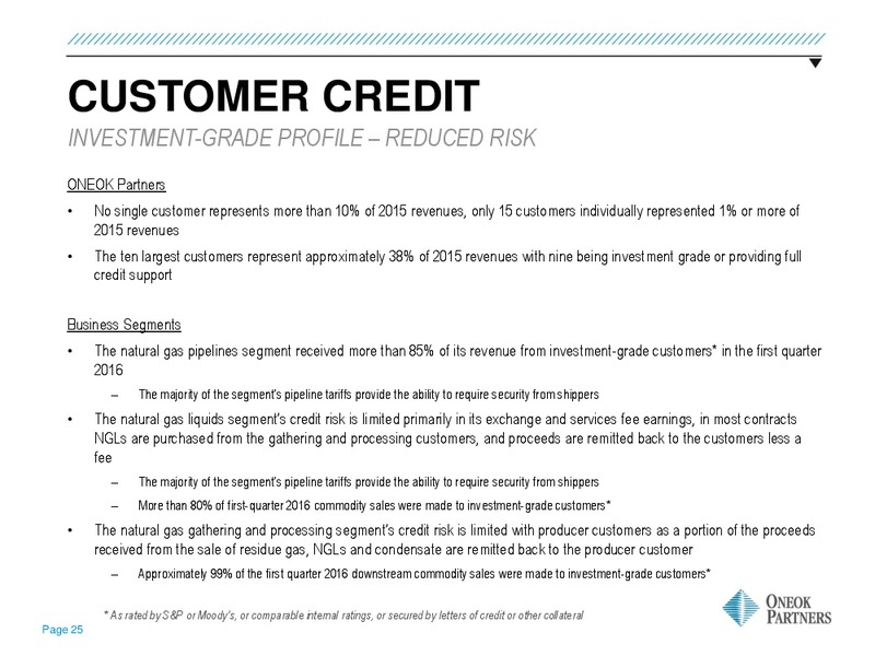 June 2016 MLPA Investor Conference Presentation – Oneok Inc. – slide 24