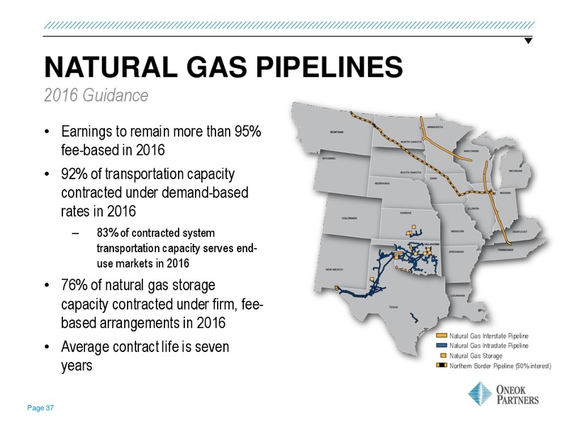June 2016 MLPA Investor Conference Presentation – Oneok Inc. – slide 36