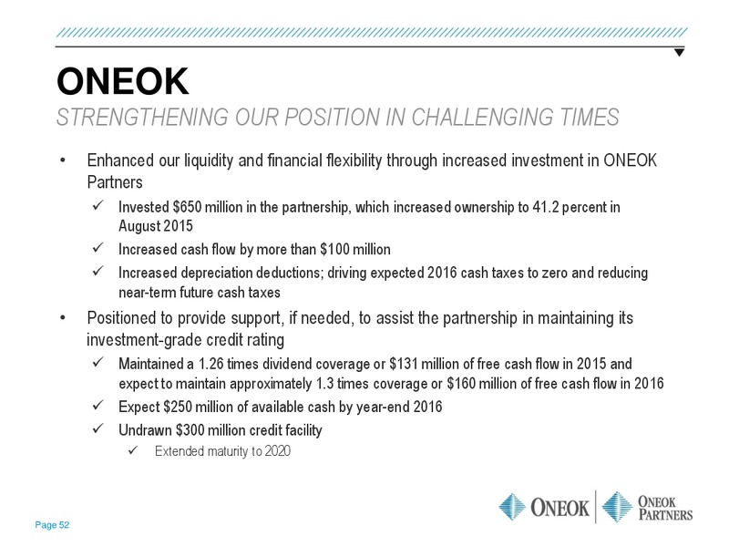 June 2016 MLPA Investor Conference Presentation – Oneok Inc. – slide 51