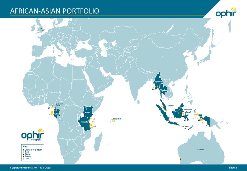 July 2015 Corporate Presentation – Ophir Energy Plc – slide 2