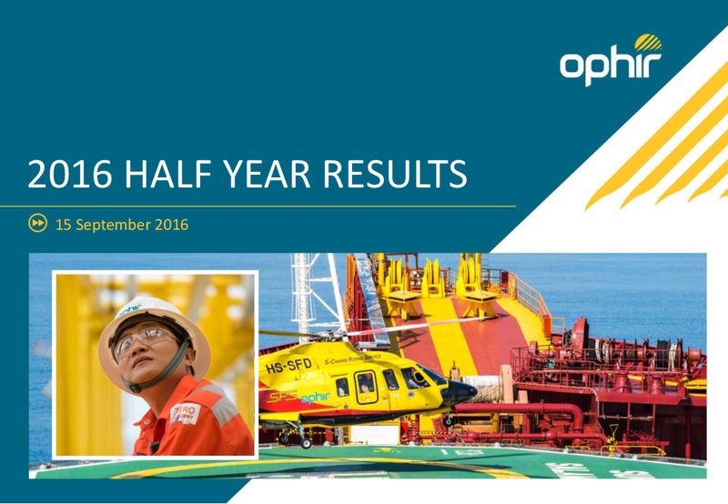 H1 2016 Results – Ophir Energy Plc – slide 1