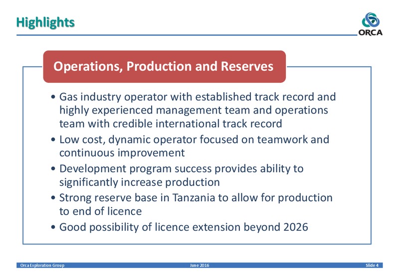 June 2016 Corporate Presentation – Orca Exploration Group, Inc. – slide 3
