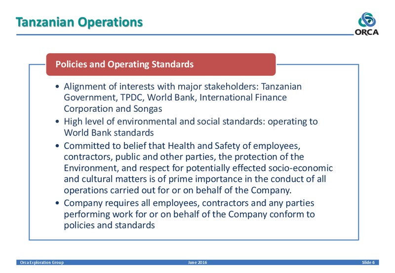 August 2016 Investor Presentation – Orca Exploration Group, Inc. – slide 5