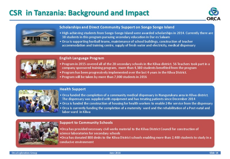 August 2016 Investor Presentation – Orca Exploration Group, Inc. – slide 13