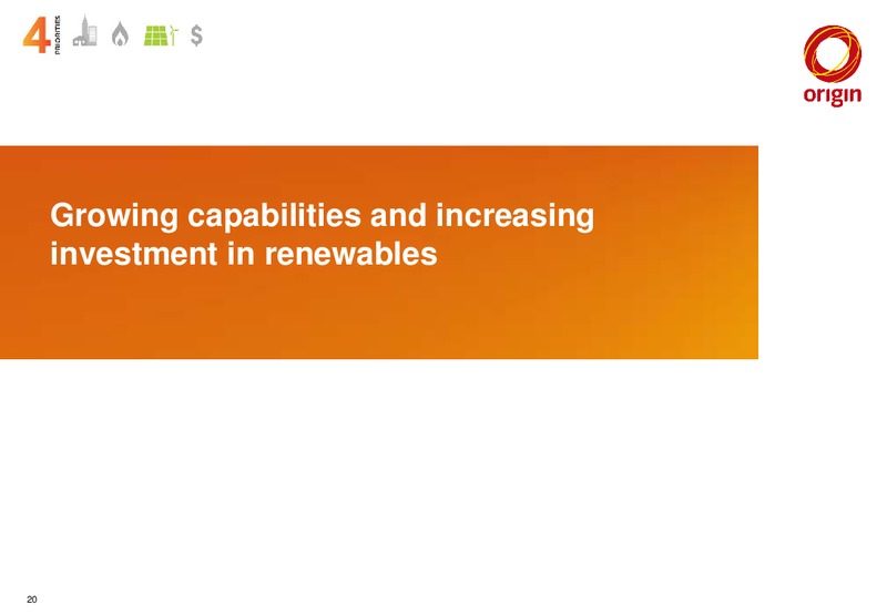 May 2015 Corporate Presentation – Origin Energy Ltd. – slide 19
