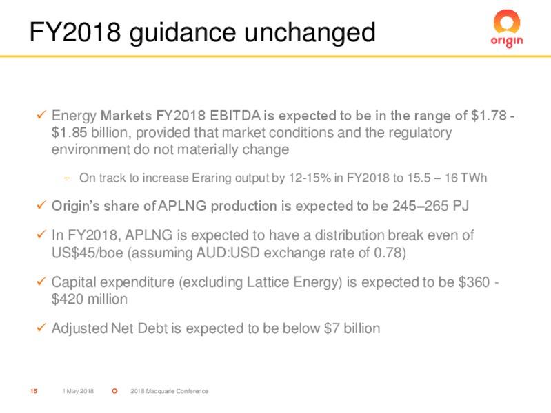 Macquaire Australia Conference – Origin Energy Ltd. – slide 14