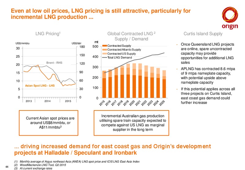 2015 Full Year Results Announcement – Origin Energy Ltd. – slide 43