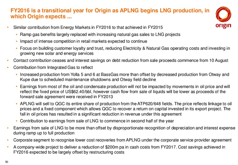 2015 Full Year Results Announcement – Origin Energy Ltd. – slide 49