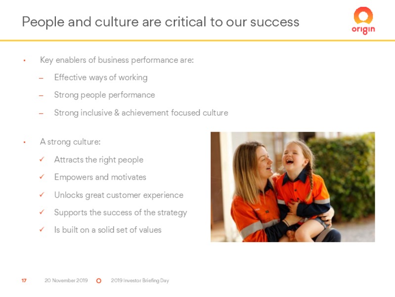 Investor Day 2019 – Origin Energy Ltd. – slide 17