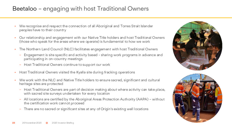 Investor Briefing   November 2020 – Origin Energy Ltd. – slide 23