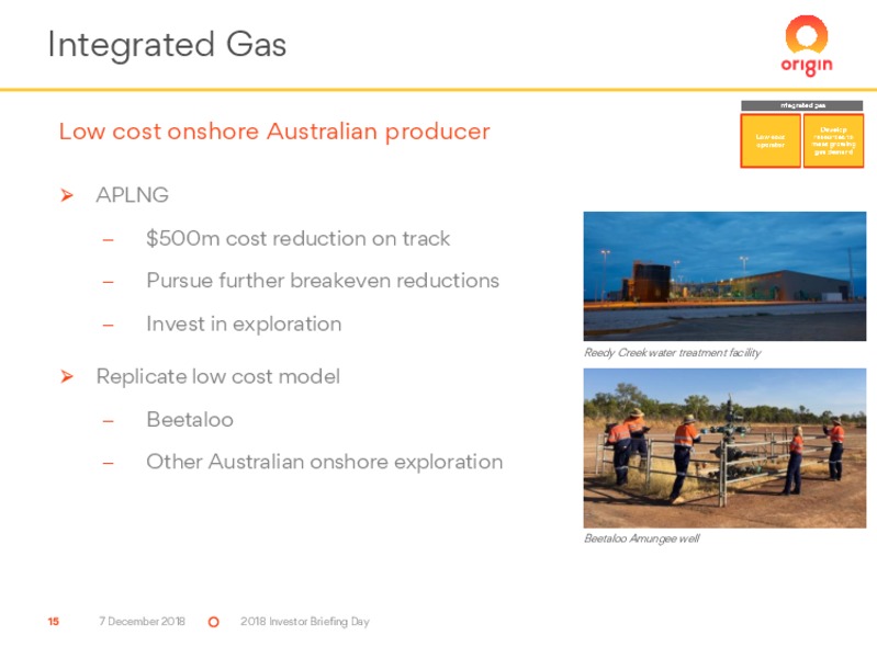 2018 Investor Briefing Day – Origin Energy Ltd. – slide 15