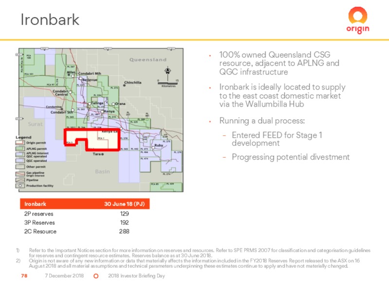 2018 Investor Briefing Day – Origin Energy Ltd. – slide 78
