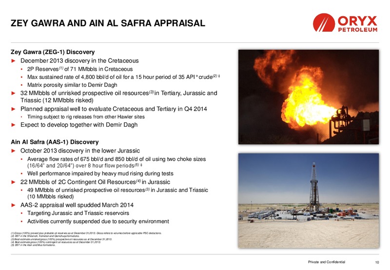Investor Presentation – Oryx Petroleum Corp – slide 10