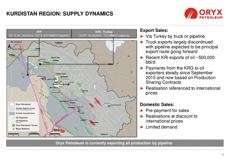May 2016 Corporate Presentation – Oryx Petroleum Corp – slide 9