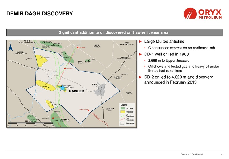 MACQUARIE OIL AND GAS EXPLORERS CONFERENCE – Oryx Petroleum Corp – slide 4