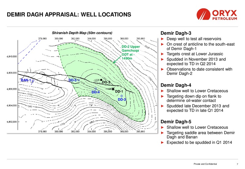 TD SECURITIES LONDON ENERGY CONFERENCE – Oryx Petroleum Corp – slide 7