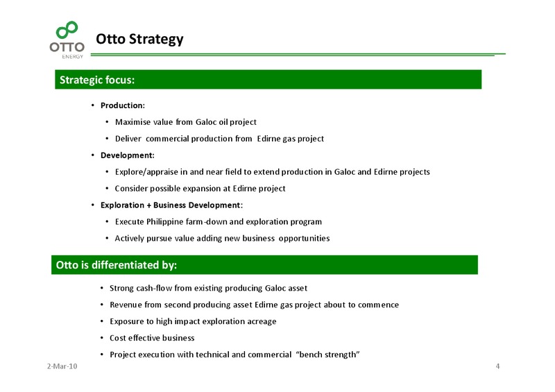 March 2010 Investor Presentation – Otto Energy Limited – slide 3