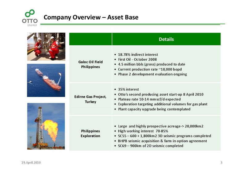 April 2010 Investor Presentation – Otto Energy Limited – slide 2