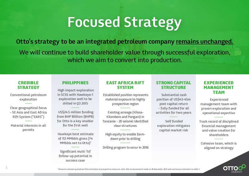 April 2015 Investor Presentation – Otto Energy Limited – slide 4