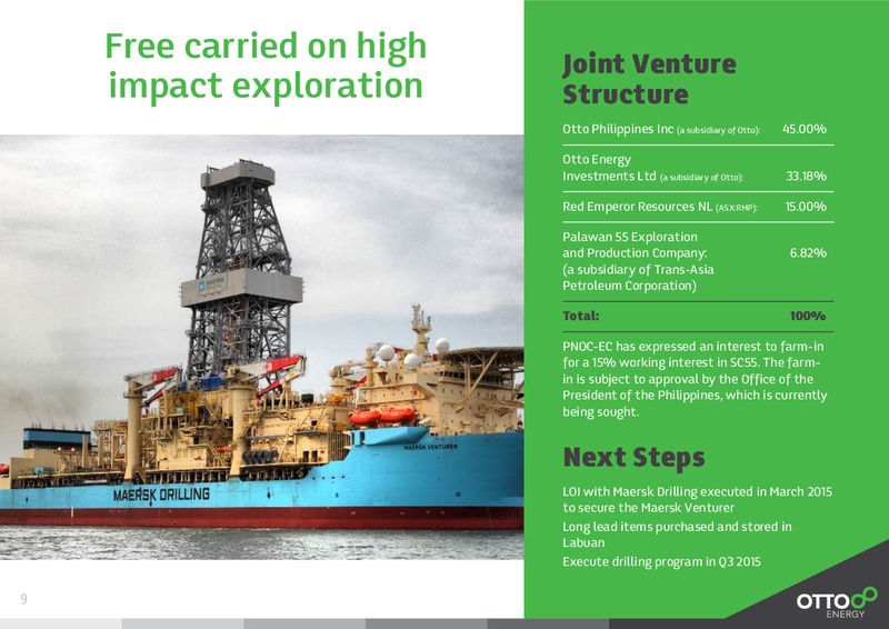 April 2015 Investor Presentation – Otto Energy Limited – slide 8