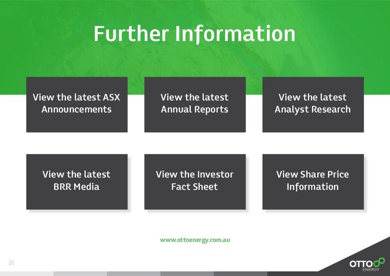 April 2015 Investor Presentation – Otto Energy Limited – slide 20