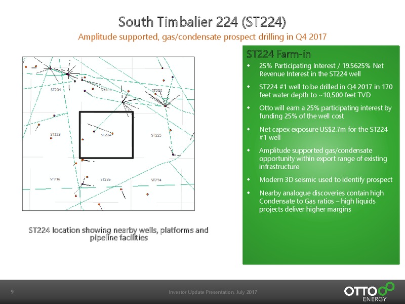 July 2017 Investor Update – Otto Energy Limited – slide 9