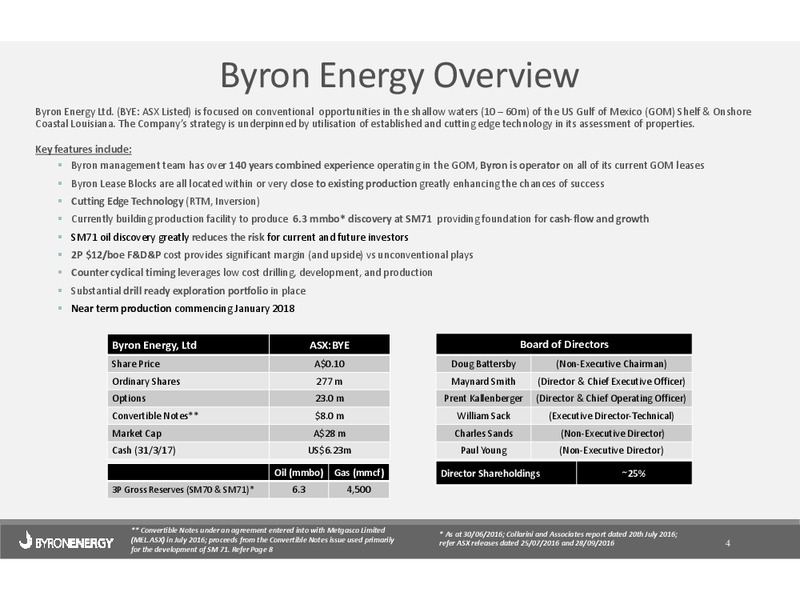 July 2017 Investor Update – Otto Energy Limited – slide 19