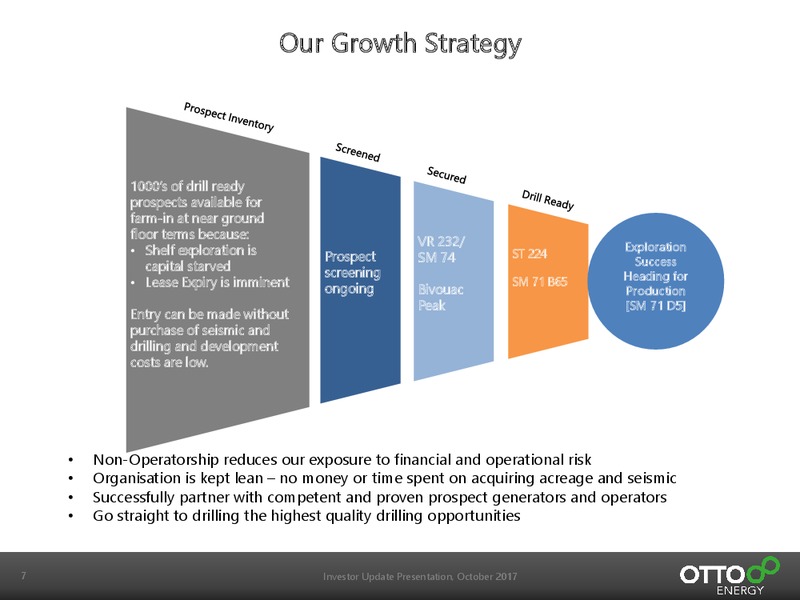 October 2017 Corporate Presentation – Otto Energy Limited – slide 7