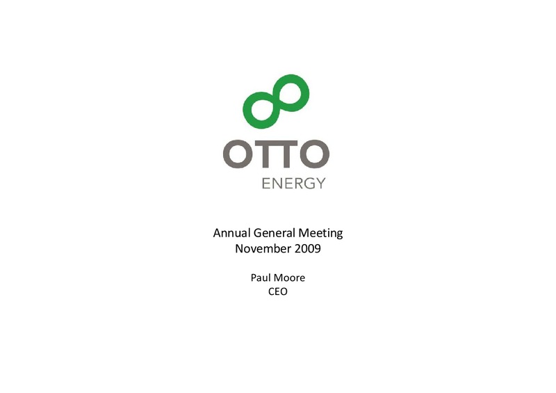 November 2009 Investor Presentation – Otto Energy Limited – slide 1