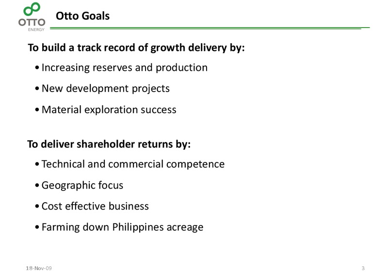 November 2009 Investor Presentation – Otto Energy Limited – slide 2