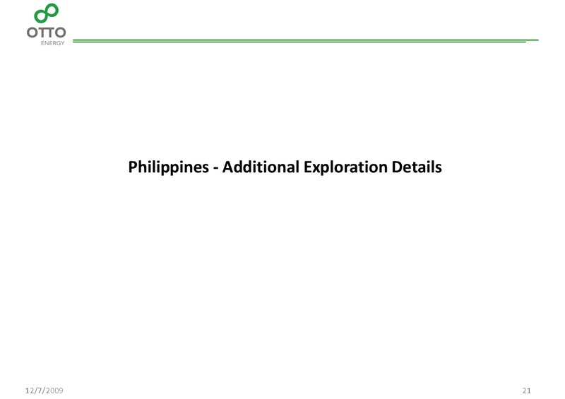December 2009 Investor Presentation – Otto Energy Limited – slide 20