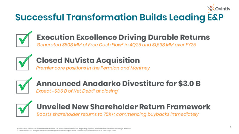 4Q 2025 Earnings Presentation – Ovintiv Inc – slide 2