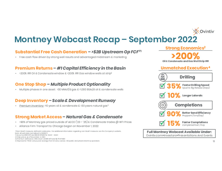 3Q 2022 Earnings Presentation – Ovintiv Inc – slide 11