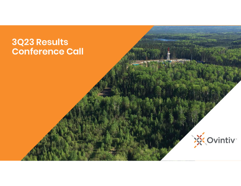 Q3 2023 Earnings Presentation – Ovintiv Inc – slide 1