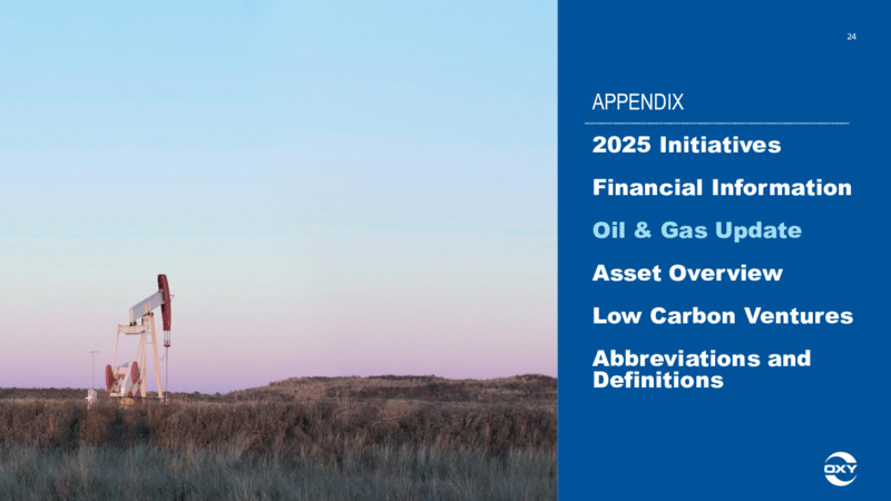 1Q 2025 Earnings Conference Call – Oxy Usa Incorporated – slide 24