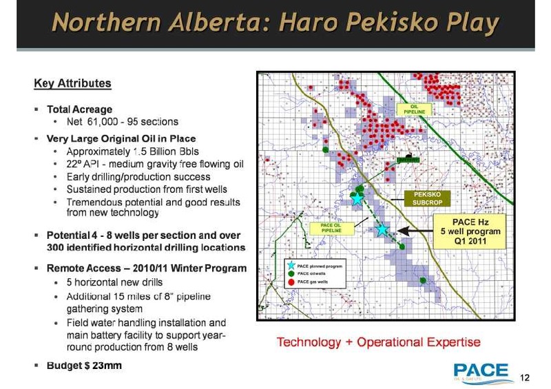 MARCH 2011 INVESTOR UPDATE – Pace Oil & Gas Ltd. – slide 12