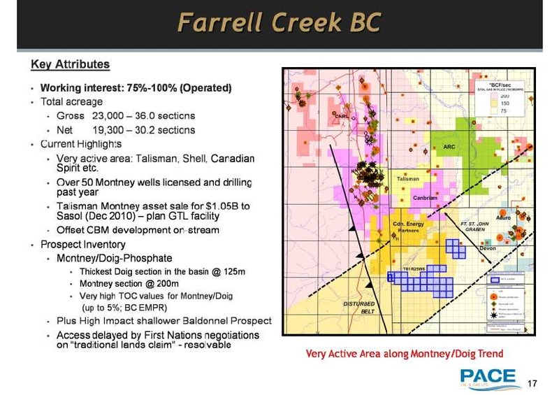 MARCH 2011 INVESTOR UPDATE – Pace Oil & Gas Ltd. – slide 17