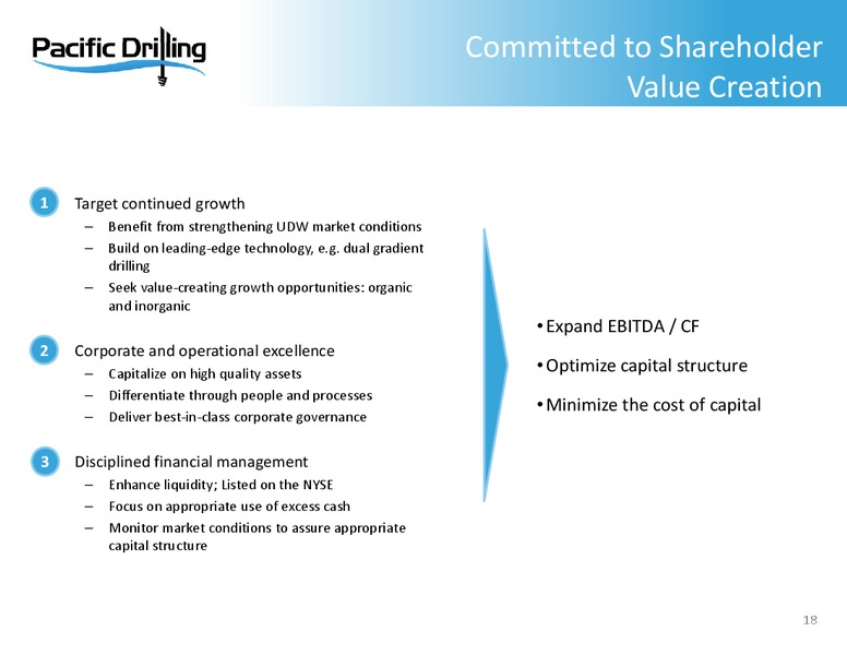 40TH ANNUAL HOWARD WEIL ENERGY CONFERENCE – Pacific Drilling S.A. – slide 17