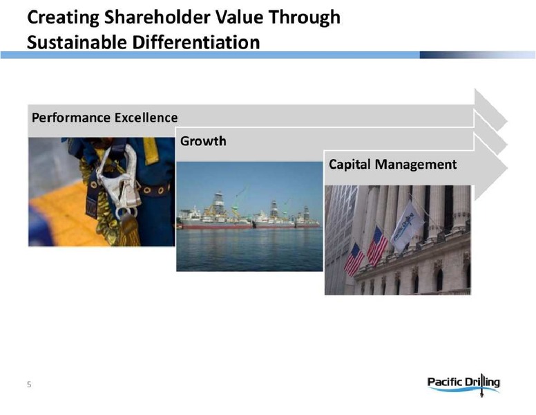 GLOBAL HUNTER SECURITIES ENERGY CONFERENCE – Pacific Drilling S.A. – slide 5