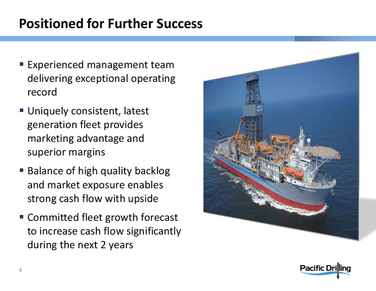 PARETO OIL & OFFSHORE CONFERENCE – Pacific Drilling S.A. – slide 3