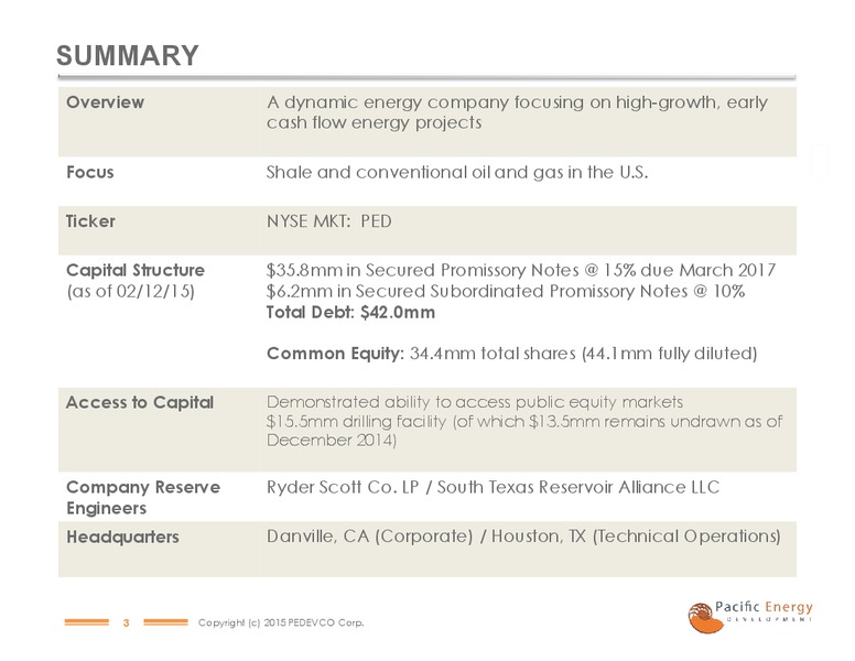 The Oil & ServicesTM Conference Presentation – PACIFIC ENERGY DEVELOPMENT – slide 2