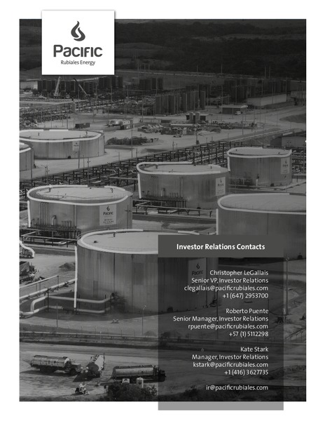 INVESTOR PRESENTATION – Pacific Rubiales Energy Corp. – slide 47