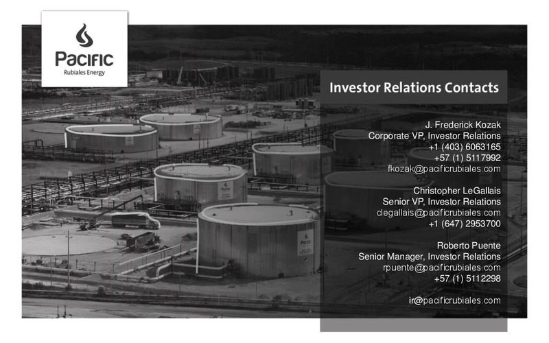 Q4 2014 EARNINGS CALL – Pacific Rubiales Energy Corp. – slide 33