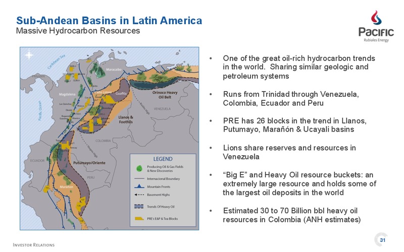 Investor Presentation – Pacific Rubiales Energy Corp. – slide 33